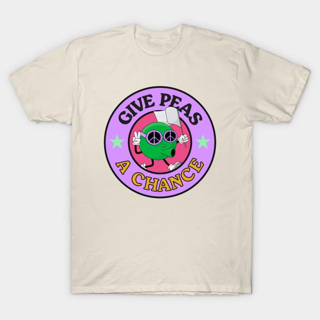 Give Peas A Chance - Give Peace A Change T-Shirt by Football from the Left